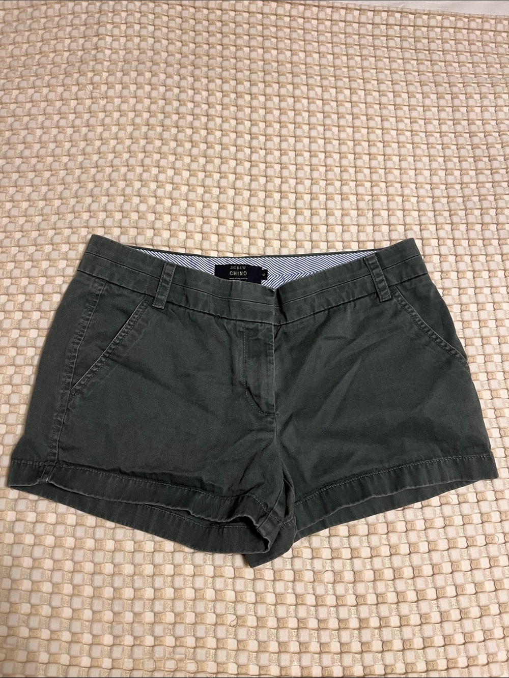 J. Crew Olive Green Chino Bermuda Shorts